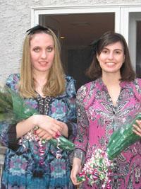 Stephanie Snyder, singer, and Katherine Highet, harper